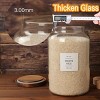 2-PCS Large 1-Gallon Glass Jars with Airtight Lids for Bulk Food Storage - 3 of 4