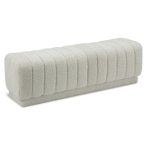 Meridian Furniture,Heathrow Boucle Fabric Ottoman/Bench - 1 of 4