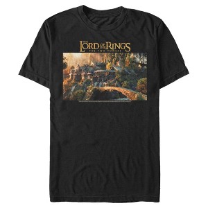 Men's Lord of the Rings Two Towers Rivendell Scene T-Shirt - 1 of 4
