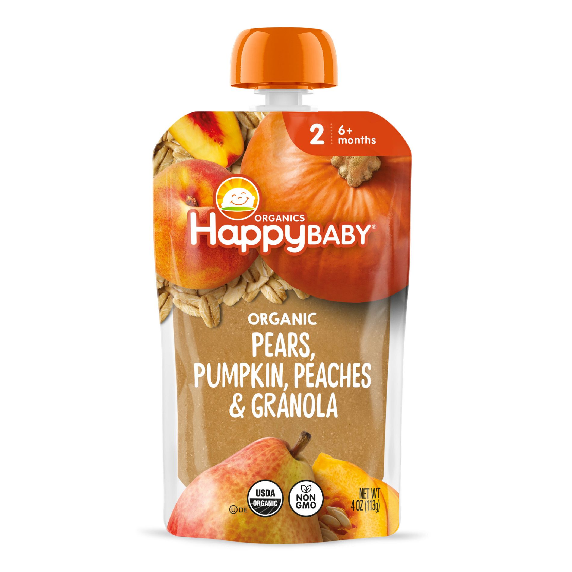 Happy Baby Organics Clearly Crafted Stage 2 Meals Pears, Pumpkin - 4oz