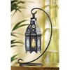 13" Iron Moroccan Tabletop Outdoor Lantern Black - Zingz & Thingz - 3 of 4