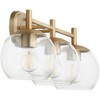 Quorum Lighting Lyon 3 - Light Vanity in  Aged Brass - 2 of 2