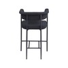 Meridian Furniture,Malin Black Boucle Fabric Counter Stool, Set of 2 - 4 of 4