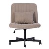 Racxily Criss Cross Linen Office Chair - Adjustable, Armless, for Home & More - 2 of 4