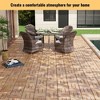 Dolonm Yellow Acacia Interlocking Deck Tiles - 12"x12" Checker Pattern Outdoor Flooring for Patio, Pool & Balcony - 2 of 4
