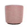 Fabric Swivel Accent Chair with Dacron-Wrapped Cushion, Wrap-Around Seat, and 360-Degree Swivel - 3 of 4