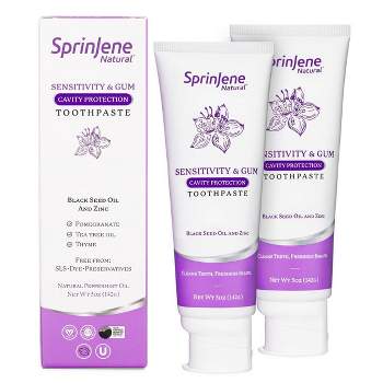SprinJene Natural Sensitivity & Gum Cavity Protection Toothpaste - 5oz