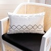 Tari Pillow - Black/White - 12"X20" - Safavieh - image 2 of 4