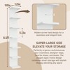 Tier Wall Shelf Unit Floating Shelves Storage Home Display White Tall Long Shelf Book Shoe Vanity Purse TV Bedroom Living Room - 3 of 4