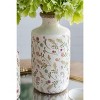 ORRD 8.1x5.7x9.1" Round Ceramic Pitcher Vase with Multi-Colored Floral Motifs - 3 of 4