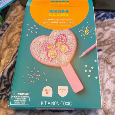 Summer Craft Butterfly Gem Art Handheld Mirror Activity Kit