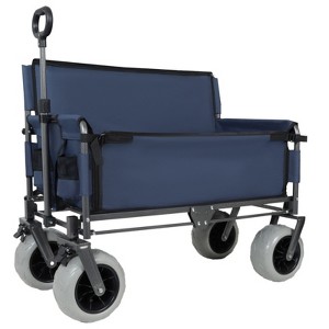 BEAFUP Multi-Functional Seat Wagon with Unique Bench Conversion, 500lb Heavy-Duty Capacity & 4 All-Terrain Wheels for Camping,Beach - 1 of 4