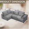 WJSHome 104" Modular Sectional Cloud Couch, Boneless Sofa with Deep Seat, Comfy Fluffy Couch with L-Shaped Chaise,Left-Facing Chaise - 2 of 4