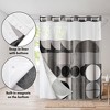 Americanflat 72x75 Hookless Shower Curtain - Abstract Shower Black Grey Curtain with Sheer Panel, Snap-In Liner, and Grommets - 4 of 4