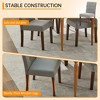 coucheta Upholstered Dining Chair, Button Backrest Chair, Wood Legs Chair, Comfortable Dining Chair, Linen Upholstered Chair - 3 of 4