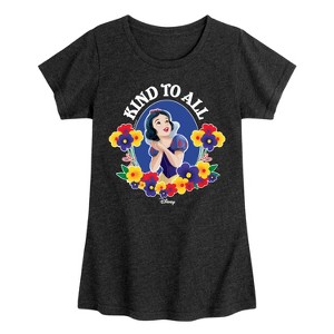 Girls' - Disney Princess - Snow White Kind to All Fitted Short Sleeve Graphic T-Shirt - 1 of 4