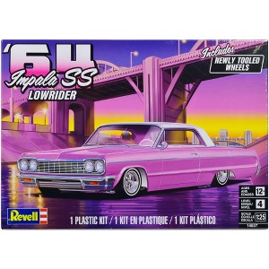 Level 4 Model Kit 1964 Chevrolet Impala SS Lowrider 1/25 Scale Model by Revell - 1 of 4