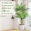 Golden Cane Palm Artificial Tree 4ft Faux Greenry Plant for Indoor & Outdoor Home Decor, Office, Living Room, Decorative Fruit - 2 of 4