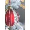 Tramull Set of 4 Glass Christmas Ball Ornaments, 4.7" Hanging Balls for Holiday Tree & Festive Decor - 3 of 4