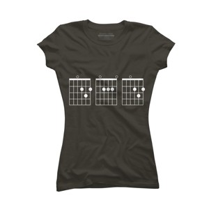 Junior's Design By Humans Rocking Dad Guitar Chords By HoangCathrine T-Shirt - 1 of 2