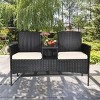 Tangkula Outdoor Rattan Furniture Wicker Patio Conversation Chair - 2 of 4