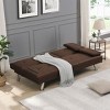 NicBex 66.1 Inch PVC Convertible Folding Futon Sofa Bed with Armrest for Living Room,Office,Apartment,Bedroom - 4 of 4