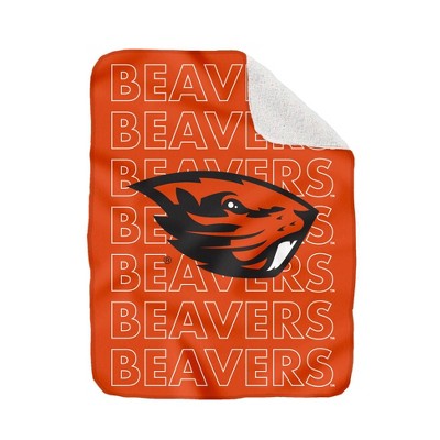 NCAA Oregon State Beavers Collegiate Echo Wordmark Plush Throw Blanket