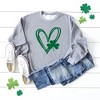Simply Sage Market Women's Graphic Sweatshirt Hand Drawn Heart With Shamrock - 3 of 4