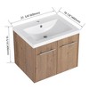 SEVOBAL Bathroom Vanities 24 Inch Bathroom Cabinet With Sink Soft Close Doors for Bathroom, Beige, 23.6"*18.1"*19.3" - 3 of 4