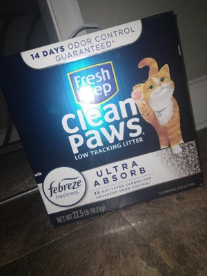  Fresh Step® Clean Paws® Cat Litter, Clumping Cat Litter with  Febreze, Gain Scent – 22.5 Pounds : Pet Supplies