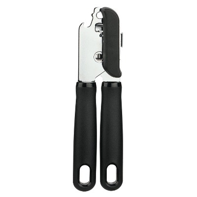 [Smoother Cutting] LunaLulinlk 2 Ply Manual Can Opener with Integrated Bottle Opener, Black