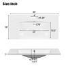 36 Inch Bathroom Vanity with Resin Sink Combo, Solid Wood Frame Storage Cabinet with 4 Soft Closing Doors and 2 Drawers - 3 of 4