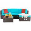Celebalcony 5 Piece Patio Conversation Set All Weather Wicker Rattan Patio Sofa Outdoor Sectional Seating Group With Cushions - 2 of 4