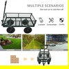 Steel Garden Cart Heavy Duty 550 Lbs Capacity With Removable Mesh Sides Utility Metal Wagon With 180° Rotating Handle Perfect For Garden - 2 of 4