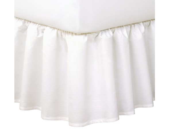 White Ruffled 14" Bed Skirt (Twin)