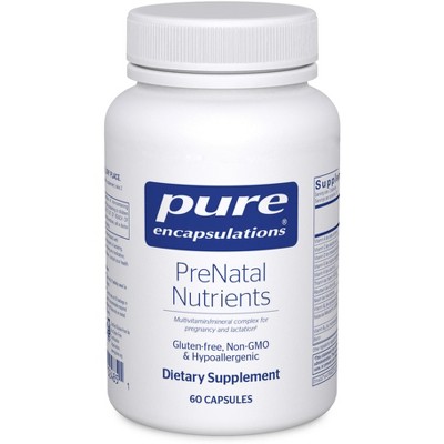 Pure Encapsulations PreNatal Nutrients - For Pregnancy & Lactation - With Folate, Choline & Iron - Gluten Free & Non-GMO