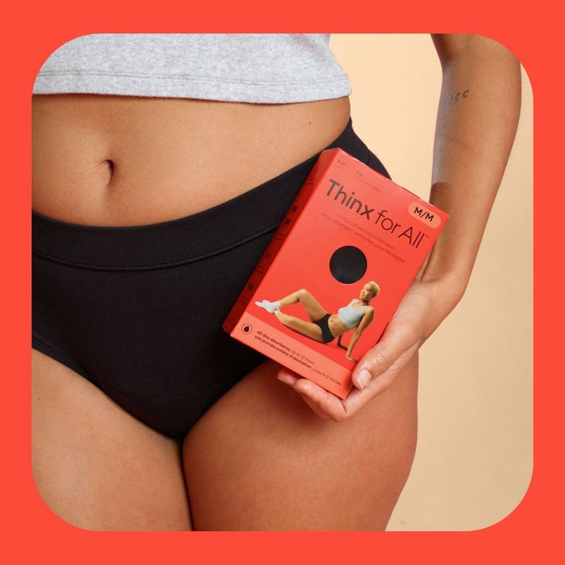  Thinx for All Period Underwear - Super Absorbency - Black Briefs, 4 of 10