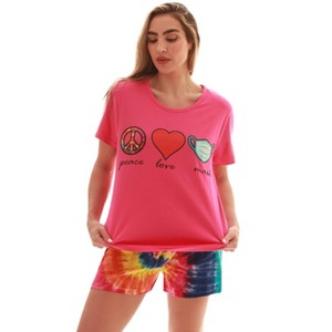 Just Love Womens Tie Dye Shorts Set  Trendy, Comfortable Sleepwear - 1 of 4