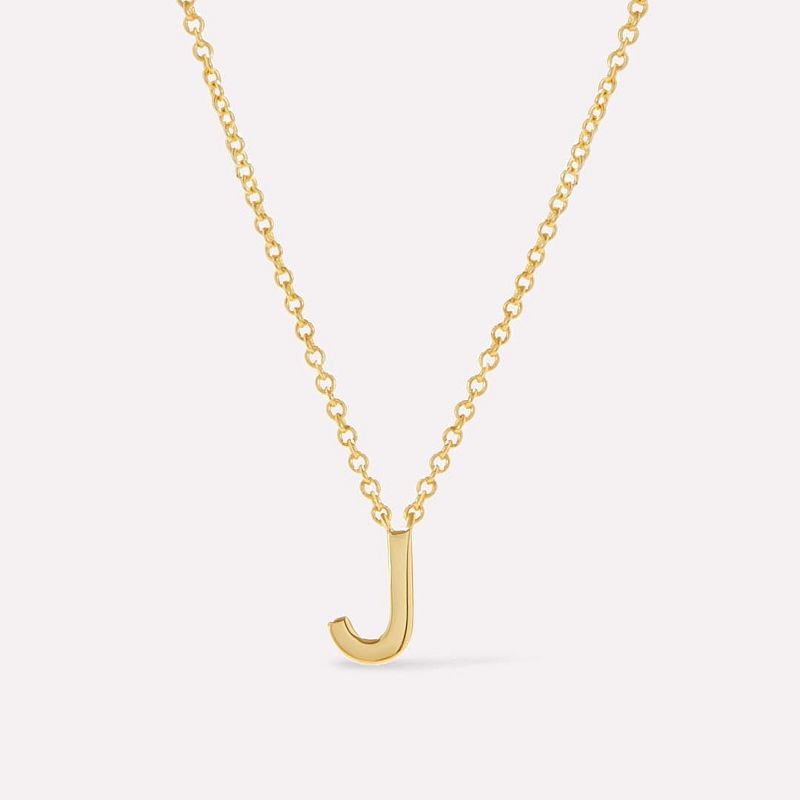 Gold Initial Necklace  - Letter Necklace, 1 of 9