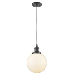 Beacon - 1 Light Cord Hung Mini Pendant In Industrial Style-11.5 Inches Tall and 8 Inches Wide - 1 of 1