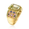 Ross-Simons 4.70 Carat Prasiolite Ring With 2.40 ct. t.w. Tsavorites and Multicolored Sapphires in 18kt Gold Over Sterling Size 7 - 2 of 3