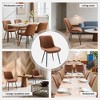 Upholstered Dining Chairs Set of 2, Mid Century Modern Faux Leather Kitchen Chair with Metal Legs & Thick Cushion for Dining Room Living Room - 4 of 4