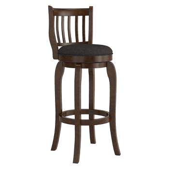 29" Tracee Linen High Back Counter Height Barstool - Inspire Q