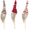 Northlight Gnome with Nordic Hat Christmas Picks - 11.25" - Set of 3 - 4 of 4