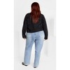 Women's Plus Size Tia Denim Jacket - black wash | CITY CHIC - 4 of 4