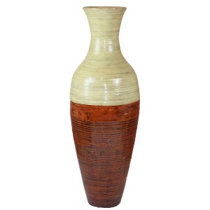 Uniquewise 43-Inch-Tall Vase, Large Floor Vase, Flower Holder, Living Room Entryway Dining Room, Red and Natural Color vase - 1 of 4