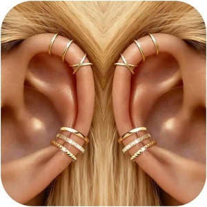 Ear Cuffs Non Piercing Ear Cuff Earrings for Women Trendy Clip on Cartilage Earring Stacks Non Pierced - 1 of 4
