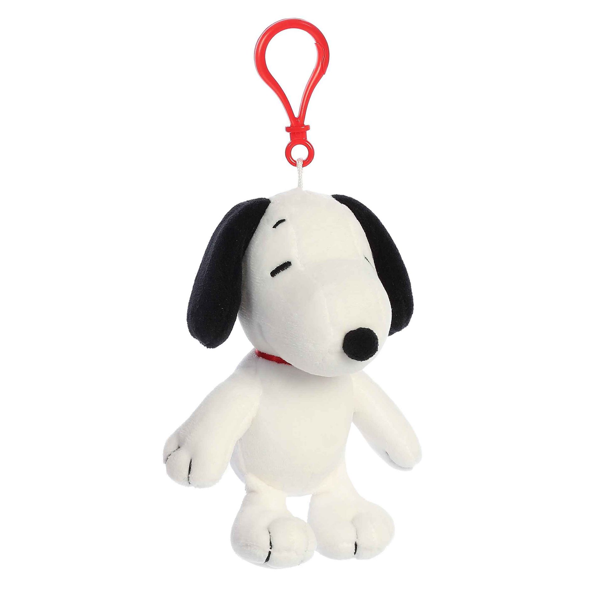 Aurora Mini Snoopy Clip-On Peanuts Adorable Stuffed Animal White 5"
