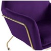 NicBex Velvet Accent Chair,Upholstered Living Room Chairs with Mid-Height Backrest and Metal Base,Modern Armchair,Club Chairs for Living Room - 3 of 4