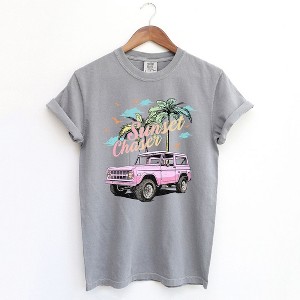 Simply Sage Market Women's Sunset Chaser Jeep Short Sleeve Garment Dyed Tee - 1 of 2